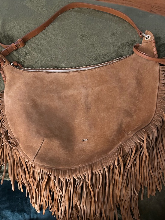 ba&sh Handbags - ba&sh Swing Fringed Suede Shoulder Bag -
Cognac Brown (As-ls)